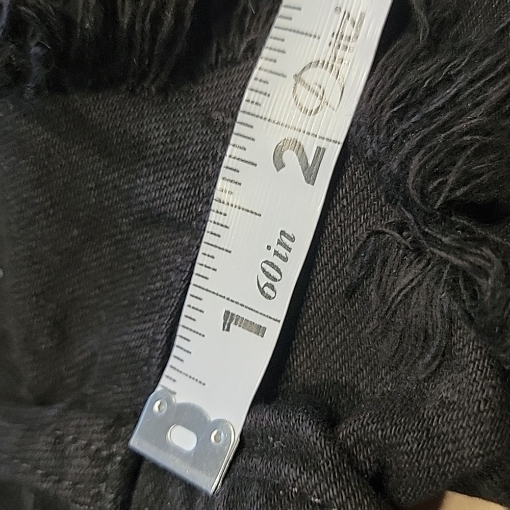 Pistola Size 26 Black Gigi Low Rise Cut Off Denim Frayed Hem Shorts, Like New - Picture 6 of 10